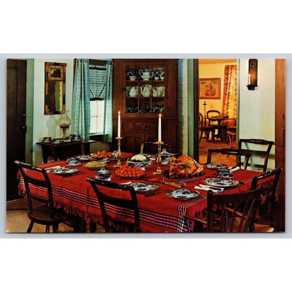 Postcard Illinois John Deere Historic Site Detour Unposted c1970s Thanksgiving